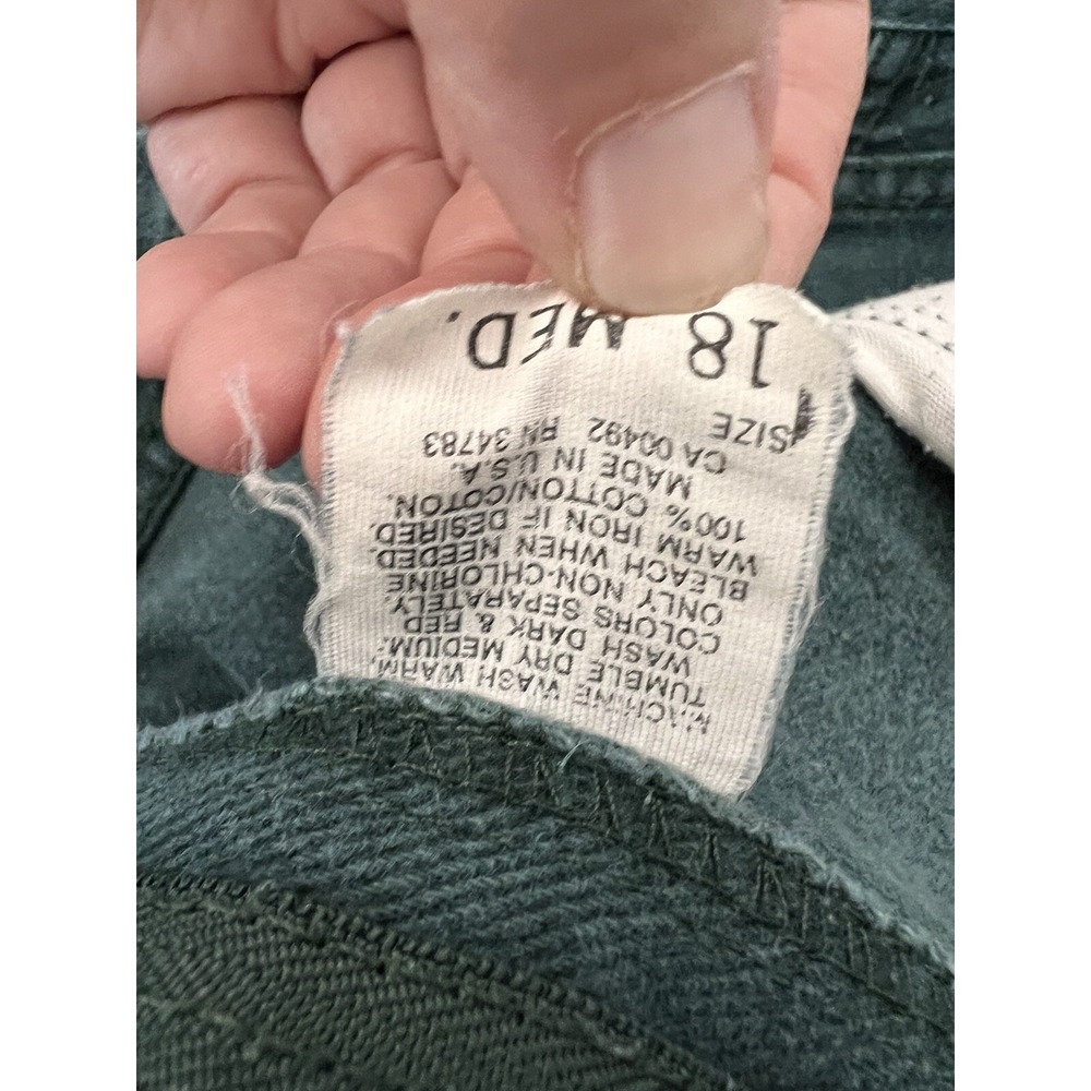 Vintage 90's Lee Jeans Green Denim Women Size 18 Deep Green 34" X 29.5" 14" Rise - Picture 7 of 12